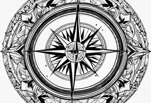 Compass memento vivere tattoo idea