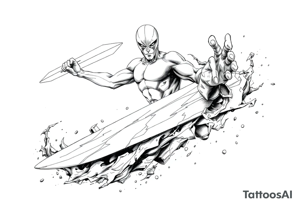 Silver Surfer comic accurate tattoo idea