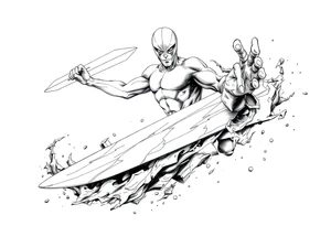 Silver Surfer comic accurate tattoo idea