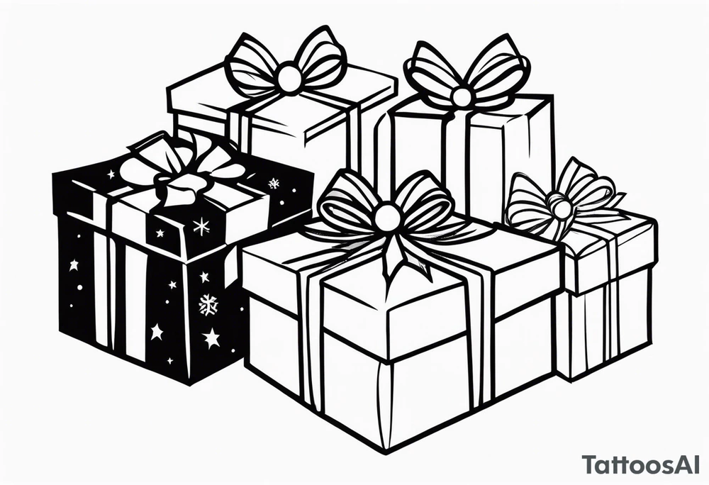 christmas gifts tattoo idea