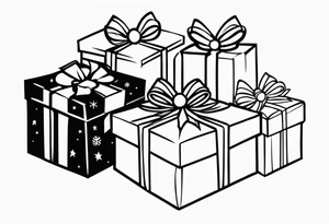 christmas gifts tattoo idea