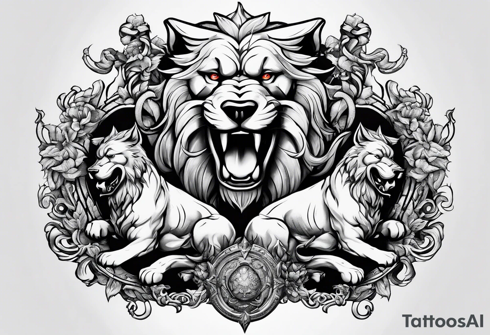 hercules and cerberus tattoo idea
