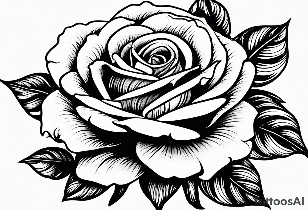 Fine line rose tattoo tattoo idea