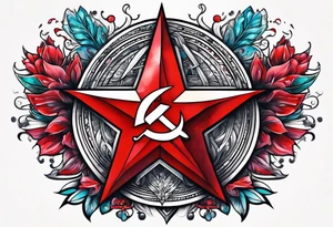 Communist star with fascist blood tattoo idea