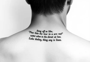 Song lyrics tattoo idea