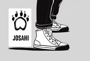 My son name JOSIAH with his footprint tattoo idea