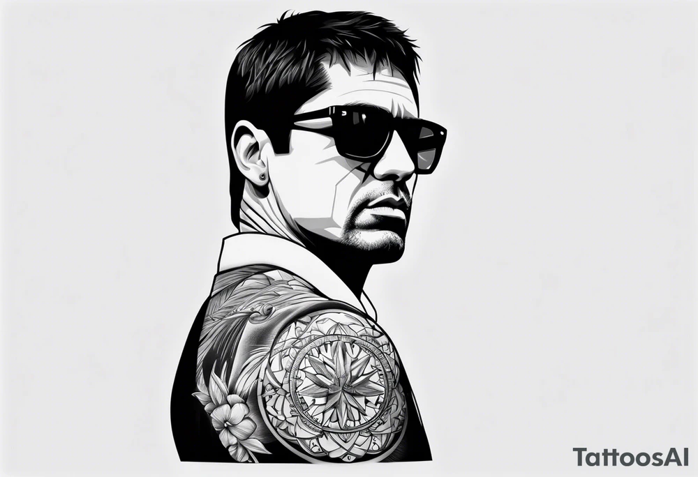 scarface sleeve tattoo for men
The world is yours tattoo idea