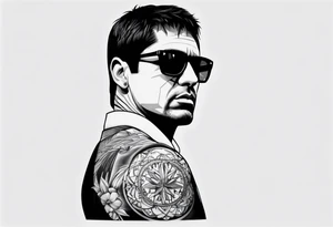 scarface sleeve tattoo for men
The world is yours tattoo idea