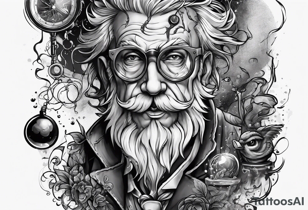 a mad scientist tattoo idea