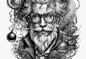 a mad scientist tattoo idea
