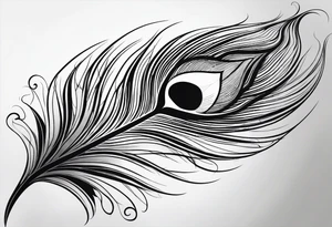 Ornate Peacock Feather tattoo idea