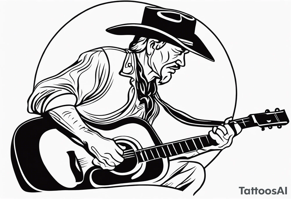 Old cowboy tattoo idea