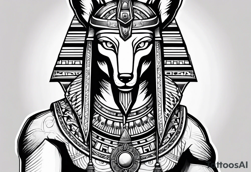 Anubis god tattoo idea