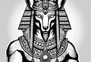 Anubis god tattoo idea