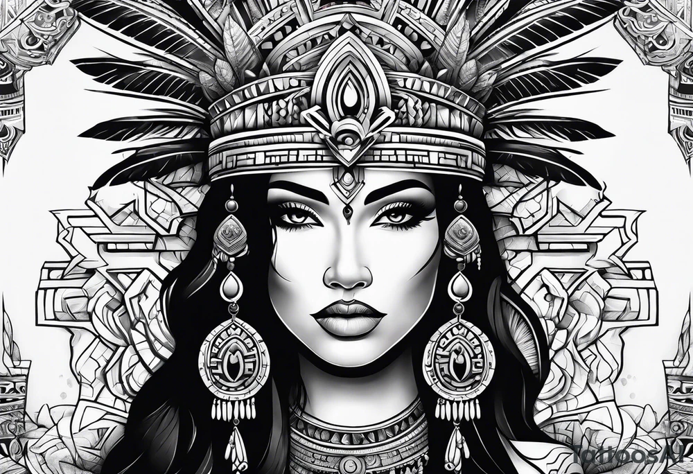 Aztec princess, tattoo idea
