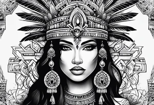 Aztec princess, tattoo idea