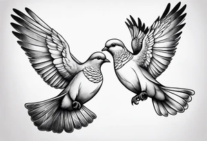 3 doves flying tattoo idea