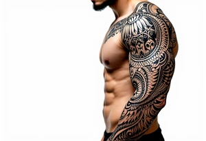 arawak Trinidadian indo tribe inspired tattoo idea