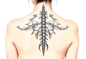Spinal futuristic tattoo idea