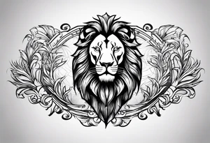 Lion tattoo with cross and armenian flag tattoo idea