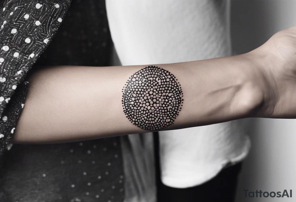 Thin line of a Nordic chain that surrounds the forearm, tattoo idea
