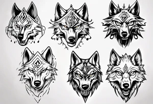 wolf head from zelda tattoo idea
