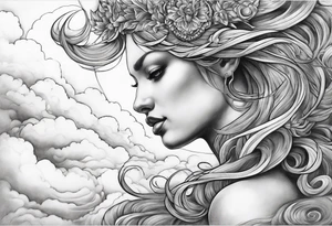 2006 ,clouds, Capricorn tattoo idea