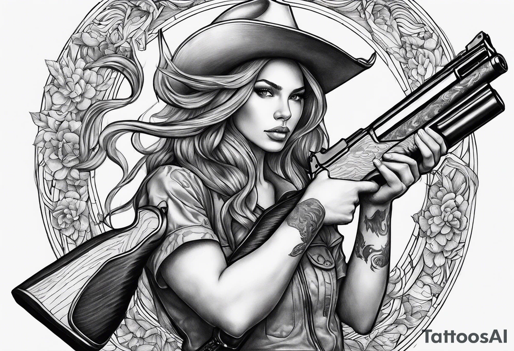 capricorn with a shotgun tattoo idea