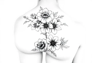 1, 2, and 4 
with flowers
for thigh for women tattoo idea