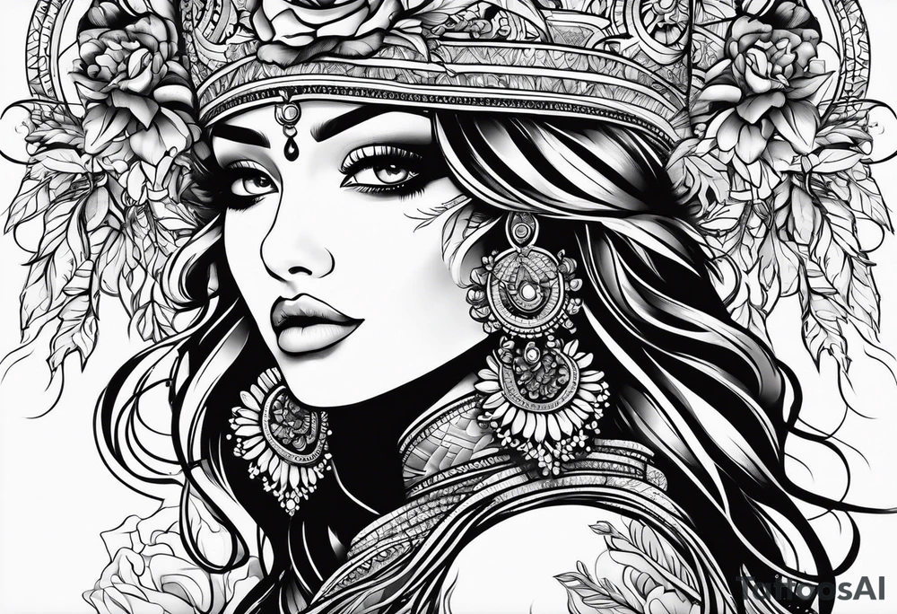 Woman’s butt tattoo idea
