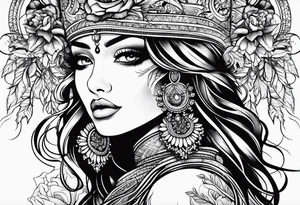 Woman’s butt tattoo idea