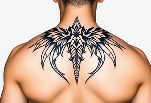 carribean tribal back tattoo feminine tattoo idea