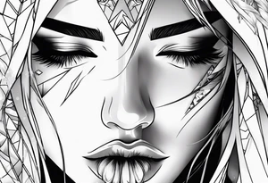 cryin face with tears tattoo idea