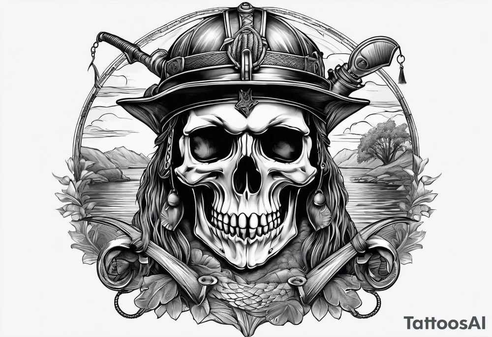 fisherman by the pond, Angel, rams skull, gladiators helmet tattoo idea