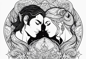 Couple's tattoos capricorn and aquarius uniting tattoo idea