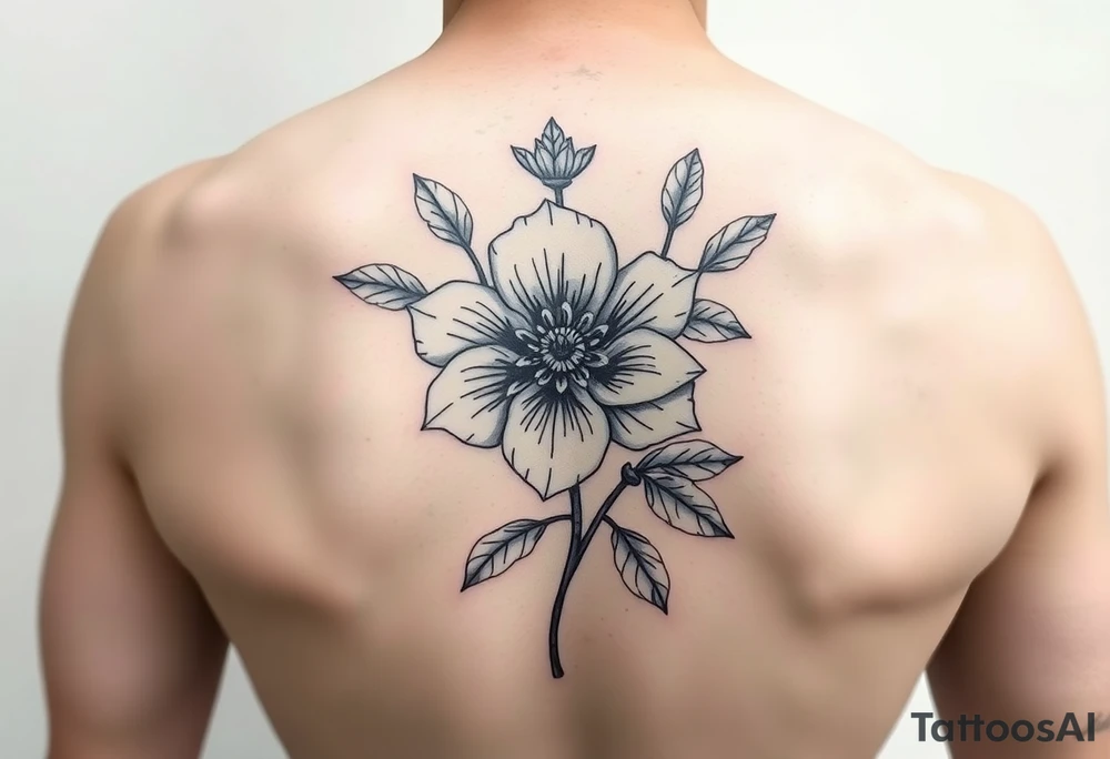 July December January birth flower tattoo idea