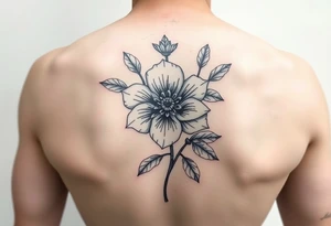 July December January birth flower tattoo idea