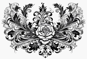 baroque vector tattoo idea