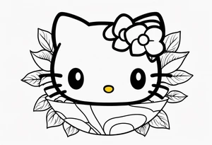 hello kitty with strawberry tattoo idea