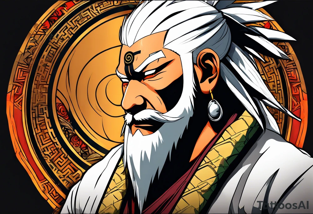 Jiraiya in Sage mode from the anime naruto tattoo idea