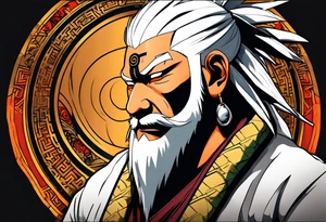 Jiraiya in Sage mode from the anime naruto tattoo idea
