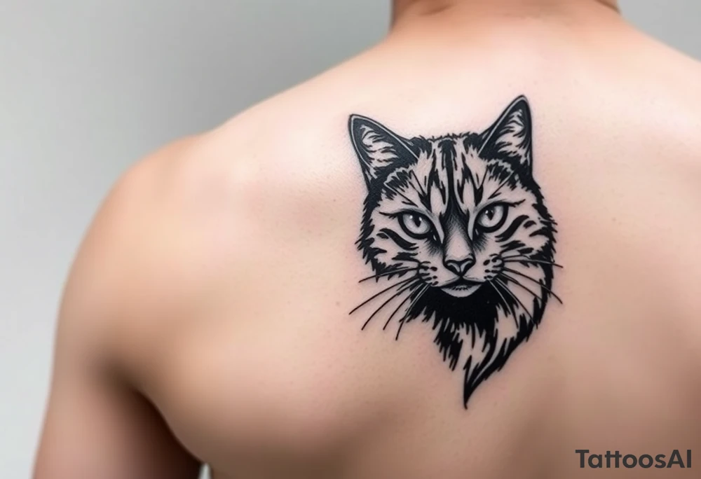 black cat tattoo idea