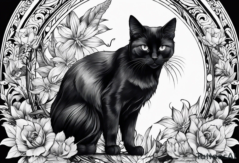blackcat tattoo idea