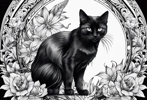 blackcat tattoo idea