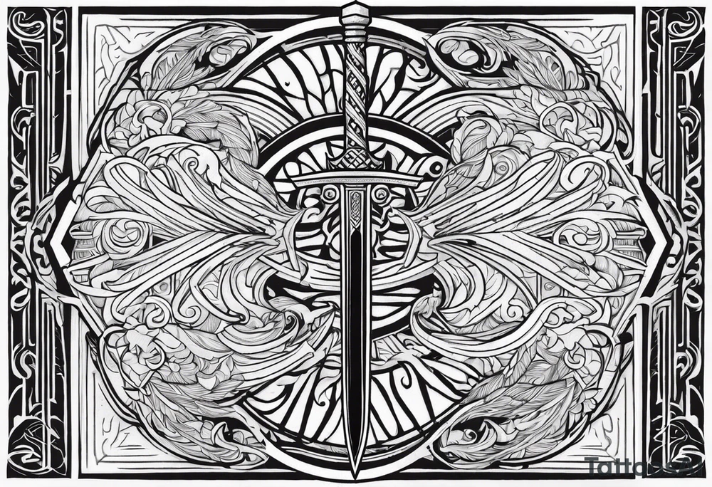 Valhalla sword tattoo idea