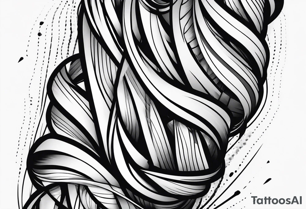extreme fragmented twisted tissue anger pain on elbow tattoo idea