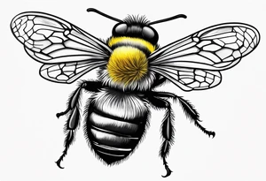 Tequila Traveling Bumble Bee tattoo idea