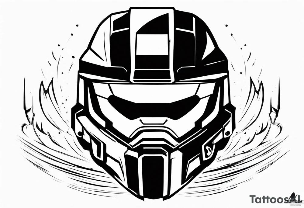 The helmet of master chief from the video game halo, incorporated with the energy sword from that video game tattoo idea