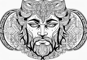 full body strong mythical giant with one eye tattoo idea