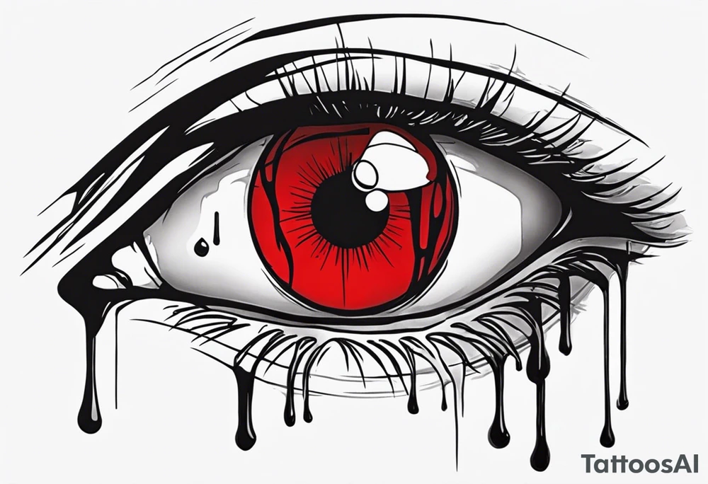 Blood crying eye tattoo design tattoo idea